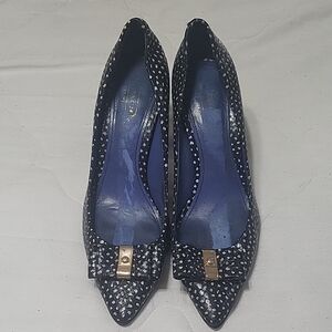 Coach Black and White Polka Dot Heels